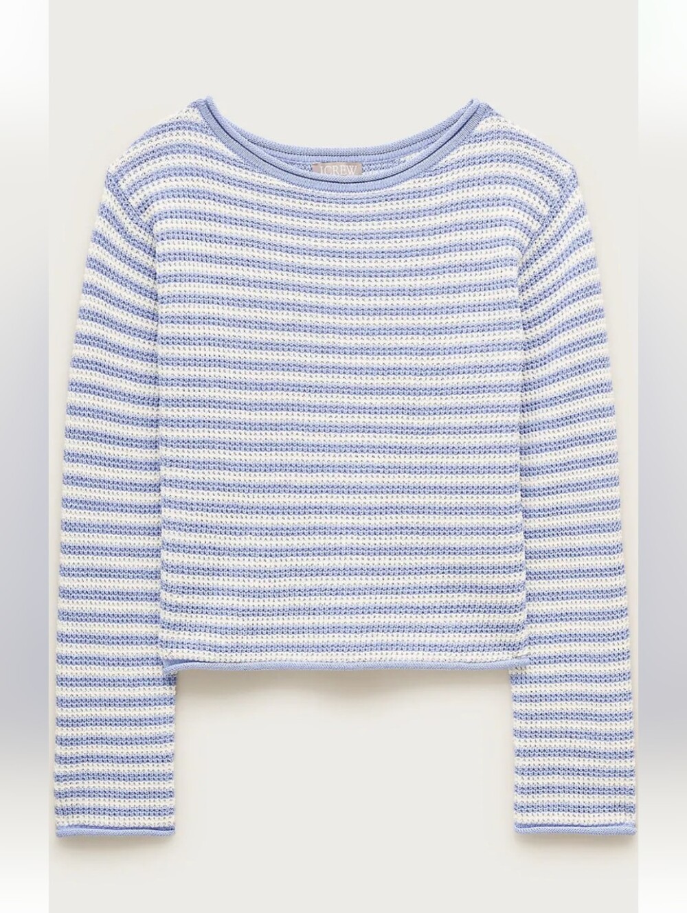 J Crew Boatneck sweater in stripe CS011 Size S NWT Nautical Blue & White